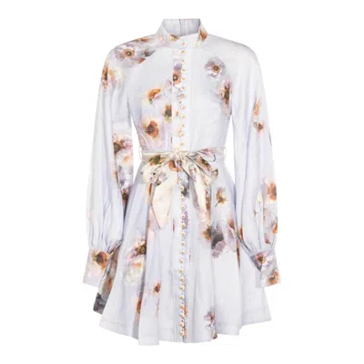 Zimmermann Hypnotic Mini Dress In Purple