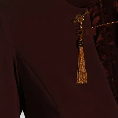 Elisabetta Franchi Midi Fit Dress In Multi