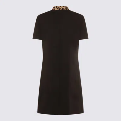 Valentino Embellished Pussy-bow Wool And Silk-blend Crepe Mini Dress In Multi