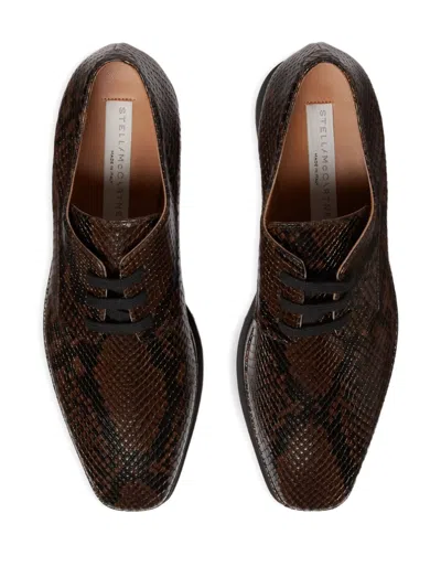 Stella Mccartney Chunky Heel Platform Sneakers With Snakeskin Effect In Animal Print