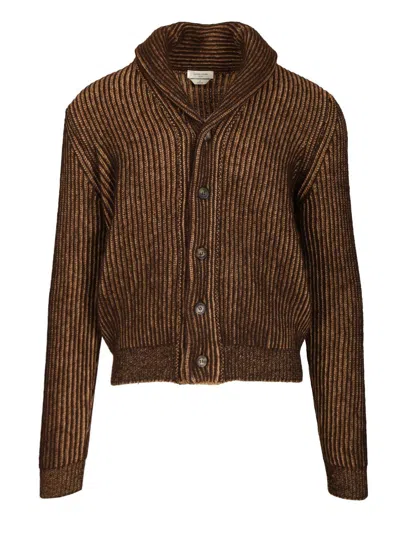 Jacob Cohen Long-sleeved Cardigan Sweater In Brown