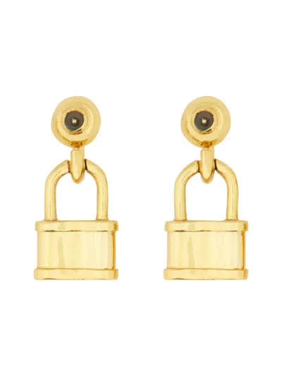Patou Extra Small Earrings With Padlock In Gold