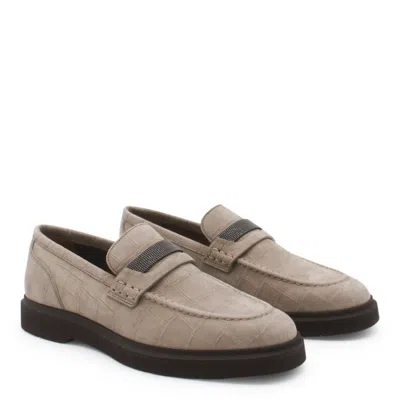 Brunello Cucinelli Flat Shoes In Gray