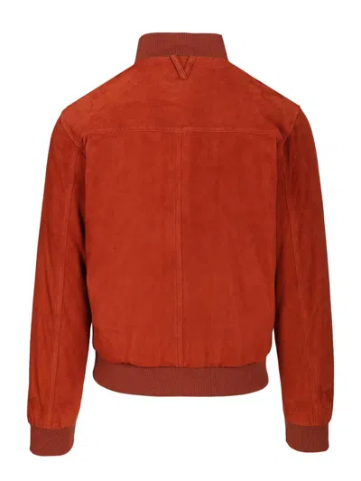 Valstar Goose Down Ino Suede Bruciato Jackets Brown In Red