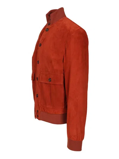 Valstar Goose Down Ino Suede Bruciato Jackets Brown In Red
