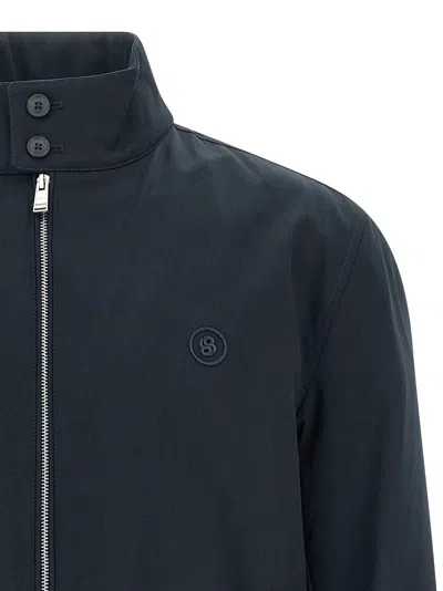 Hugo Boss Long Sleeve Casual Jacket In Blue