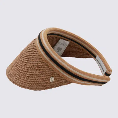 Helen Kaminski Bianca 12 Striped Raffia Visor Hat