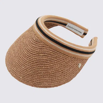 Helen Kaminski Bianca 12 Striped Raffia Visor Hat