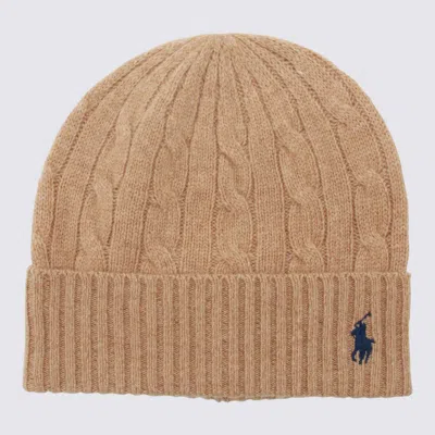 Polo Ralph Lauren Cable Wool-cashmere Beanie In Brown