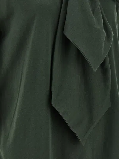 Dries Van Noten Bow Detail Crew Neck Short Sleeve Top In Black