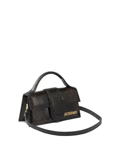 Jacquemus Womens Dark Brown Le Grand Bambino Leather Top Handle Bag In Brown