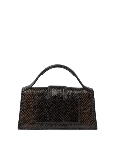 Jacquemus Womens Dark Brown Le Grand Bambino Leather Top Handle Bag In Brown