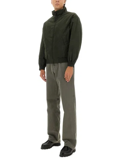 Aspesi Versatile High Collar Jacket Pockets In Green