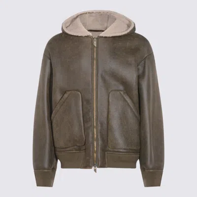 Salvatore Santoro Hooded Zip Leather Jacket In Multi