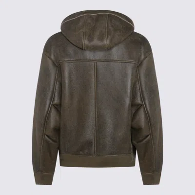 Salvatore Santoro Hooded Zip Leather Jacket In Multi