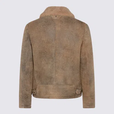 Salvatore Santoro Brown Leather Jacket In Brown