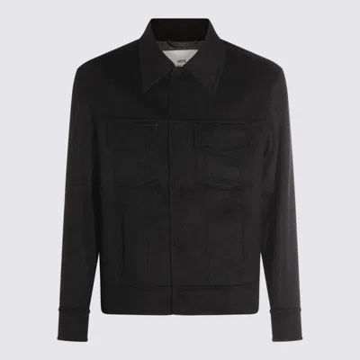 Ami Alexandre Mattiussi Adjustable Cuffs Chest Pockets Long Sleeves In Black