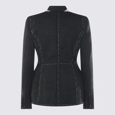 Moschino Tailored Jacket Notched Lapels In Brown