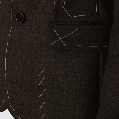 Moschino Tailored Jacket Notched Lapels In Brown