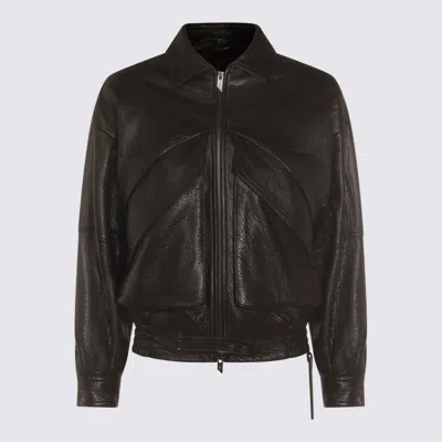 Salvatore Santoro Zip-front Panelled Leather Jacket In Black