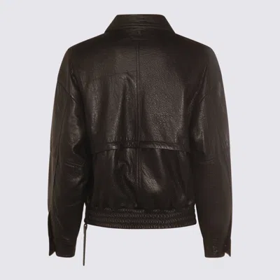 Salvatore Santoro Zip-front Panelled Leather Jacket In Black