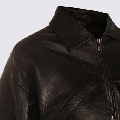 Salvatore Santoro Zip-front Panelled Leather Jacket In Black