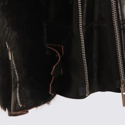 Sacai Jackets Blacks And Greys In Black