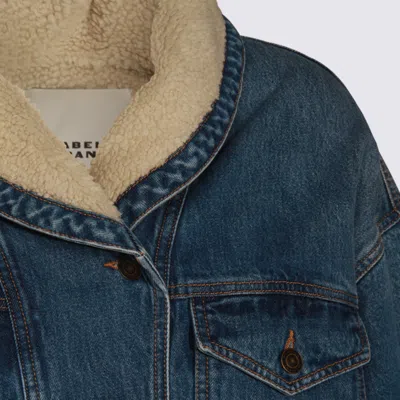Isabel Marant Casual Jacket With Shearling Collar And Pockets In Multi