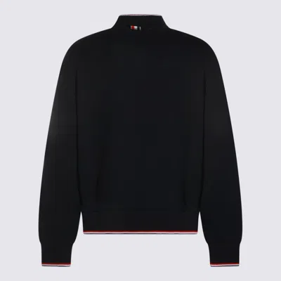 Thom Browne Cotton Zip Hoodie And Pockets In Black