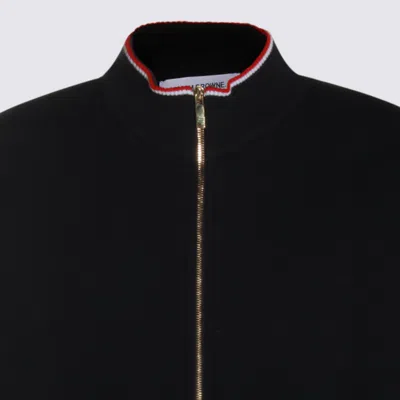 Thom Browne Cotton Zip Hoodie And Pockets In Black