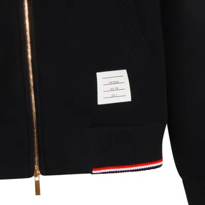 Thom Browne Chunky Loopback Jacket With Rwb Tipping Stripe In Multi