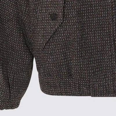 Auralee Jackets Gray Brown Hairline In Black