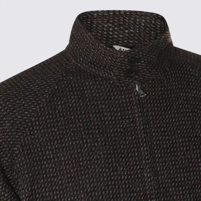 Auralee Jackets Gray Brown Hairline In Black