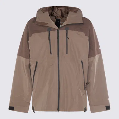 The North Face Eg Devils Thumb Grid-pattern Hooded Jacket In Brown