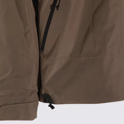 The North Face Eg Devils Thumb Grid-pattern Hooded Jacket In Brown