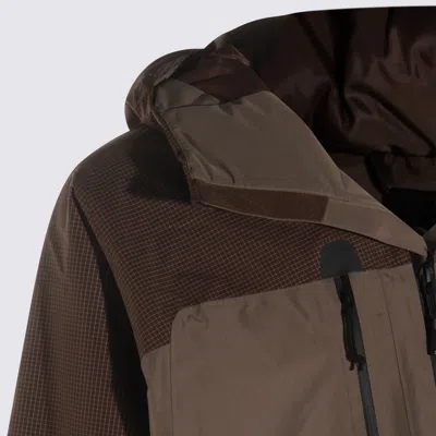 The North Face Eg Devils Thumb Grid-pattern Hooded Jacket In Brown