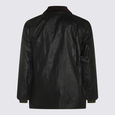 Barbour Relaxed Fit Jacket Corduroy Collar In Black