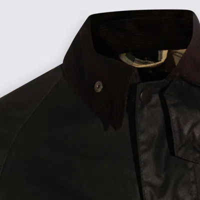 Barbour Relaxed Fit Jacket Corduroy Collar In Black