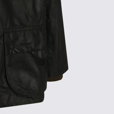 Barbour Relaxed Fit Jacket Corduroy Collar In Black