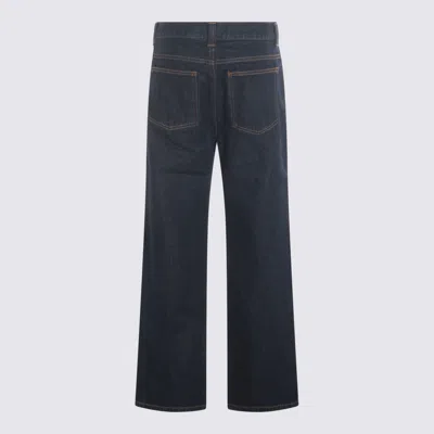 Khaite Dark Blue Cotton Jeans In Black