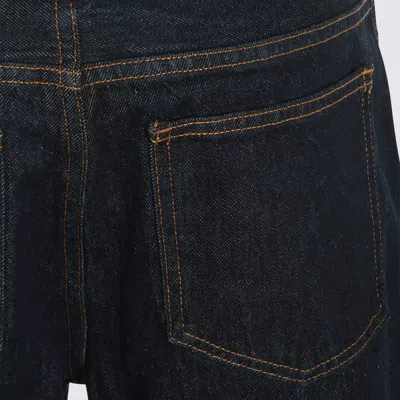 Khaite Dark Blue Cotton Jeans In Black