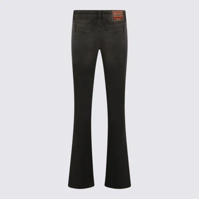 Diesel Grey Cotton Denim Jeans In Green