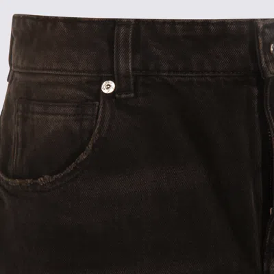 Blumarine Black Denim Wide-leg Jeans In Black