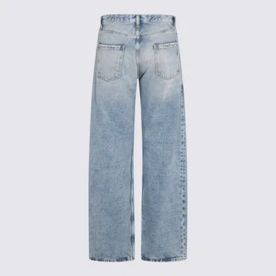 Maison Margiela Blue Jeans With Contrast Pockets In Blue