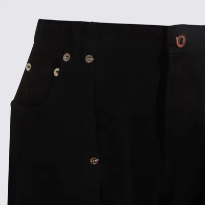 Jean Paul Gaultier Overdyed Upper Panel Denim Trouser In Black