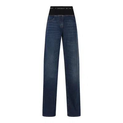 Elisabetta Franchi Jeans Blue/nero In Blue