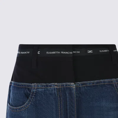 Elisabetta Franchi Jeans Blue/nero In Blue