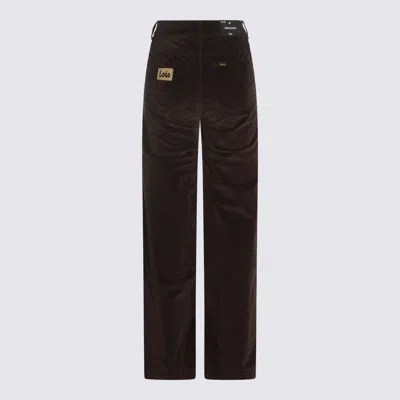Lois Jeans Corduroy Patch-pocket Trousers In Brown