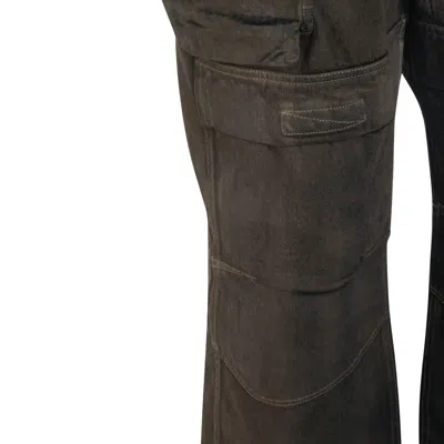 Rick Owens Dark Grey Cotton Stefan Cargo Jeans In Black