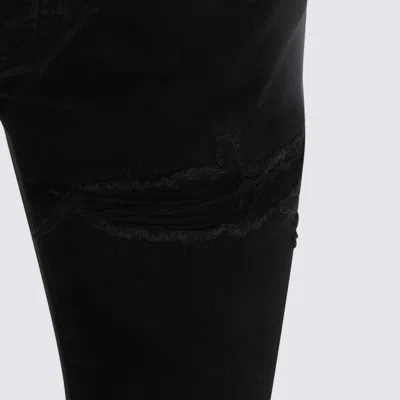 Amiri Casual Trousers With Five Pockets And Embroidery In Black